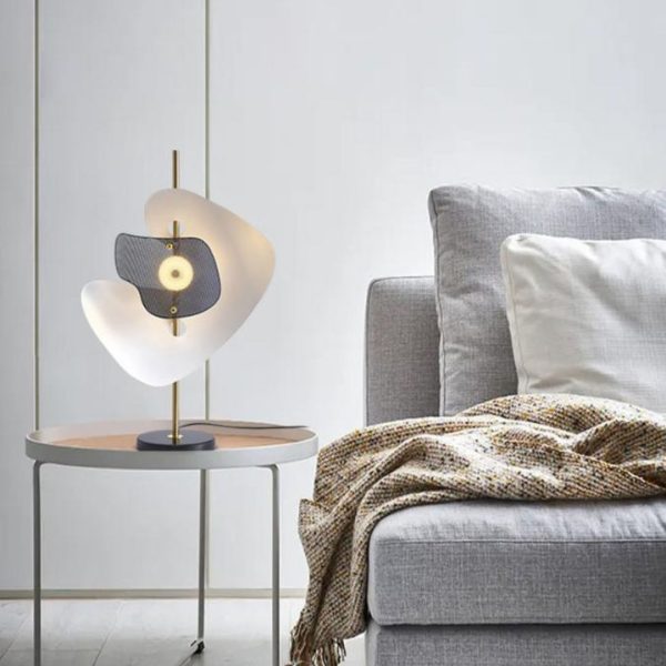 Đèn Bàn Lưới Trắng Đen Thiết Kế Nghệ Thuật Sáng Tạo Chiếu Sáng Bàn học, Góc Làm Việc