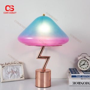 Đèn Bàn Nấm Xanh Hồng Cute Decor Phòng Ngủ Công Chúa, Trẻ Em, Trường Mầm Non
