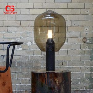 Đèn Bàn Thuỷ Tinh Ngọn Hải Đăng Phong Cách Châu Âu Sang Trọng Chiếu Sáng Đầu Giường Ngủ