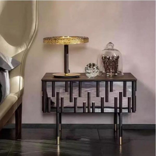 Đèn Bàn Thuỷ Tinh Vân Sóng Sáng Tạo Nghệ Thuật Decor Không Gian Sống Hiện Đại