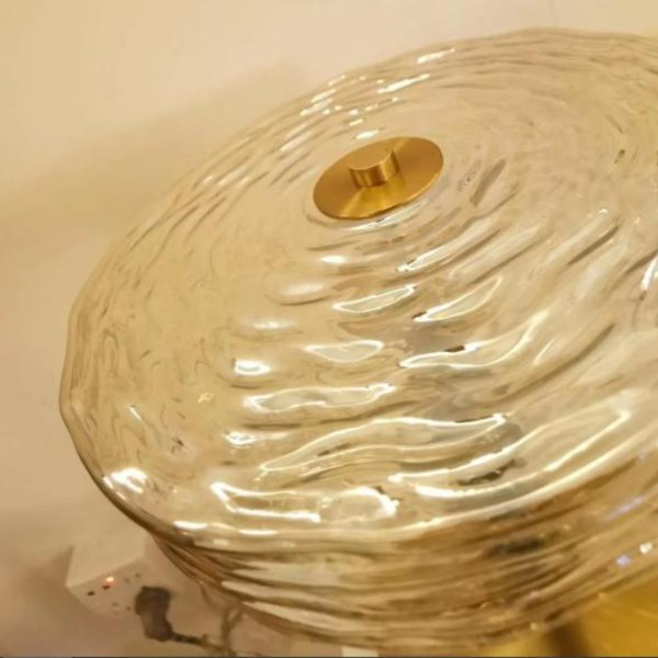 Đèn Bàn Thuỷ Tinh Vân Sóng Sáng Tạo Nghệ Thuật Decor Không Gian Sống Hiện Đại