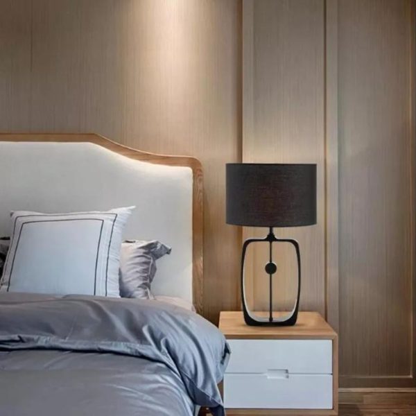 Đèn Bàn Vải Khung Sắt Tối Giản Thiết Kế Thời Trang Phong Cách Bắc Âu Chiếu Sáng Phòng Ngủ, Phòng Khách - Hình ảnh 4