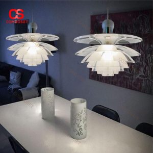 Đèn Chùm Cánh Hoa Xếp Tầng Hình Trái Thông Phong Cách Bauhaus Trang Trí Bàn Ăn Ấm Cúng