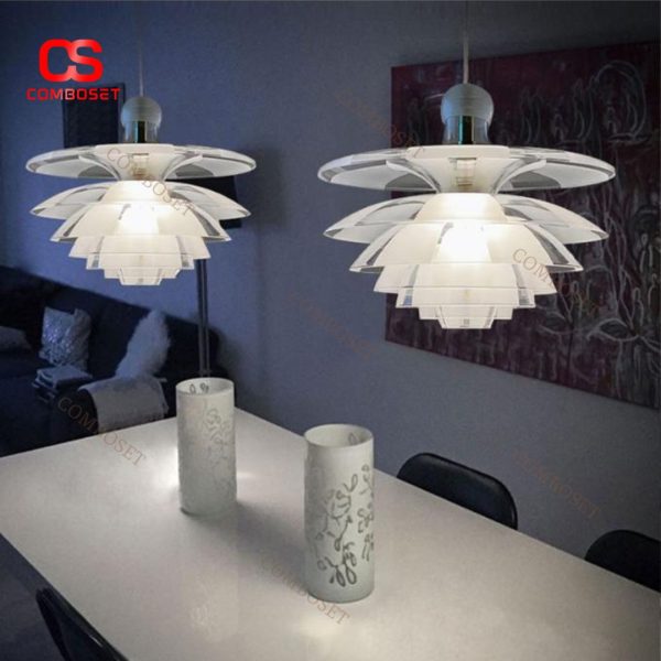 Đèn Chùm Cánh Hoa Xếp Tầng Hình Trái Thông Phong Cách Bauhaus Trang Trí Bàn Ăn Ấm Cúng