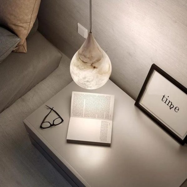 Đèn Chùm Đá Cẩm Thạch Giọt Nước Sáng Tạo Sang Trọng Cao Cấp Thiết Kế Nhỏ Xinh Cho Phòng Ngủ, Quầy Bar Bếp