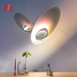 Đèn Chùm Đĩa Bay Thiên Hà Galaxy Xoay 360 Độ Trang Trí Nhà Hàng, Phòng Khách Sáng Tạo