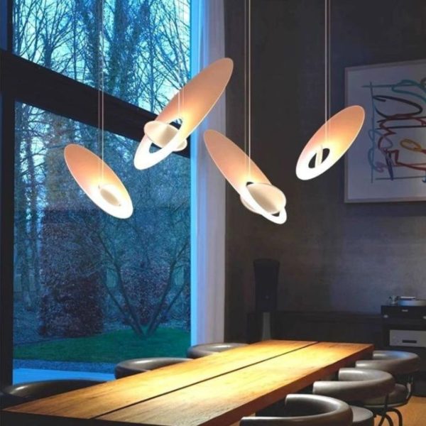 Đèn Chùm Đĩa Bay Thiên Hà Galaxy Xoay 360 Độ Trang Trí Nhà Hàng, Phòng Khách Sáng Tạo