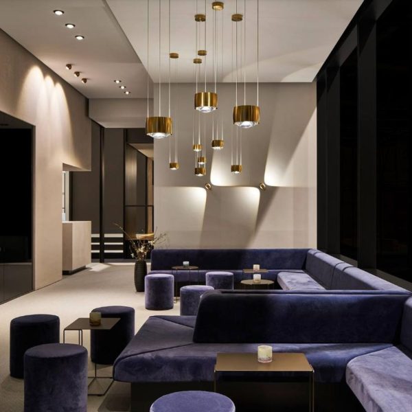 Đèn Chùm Kim Loại Mạ Vàng Đồng Hiện Đại Thả Trần Bàn Ăn, Quán Cafe, Nhà Hàng