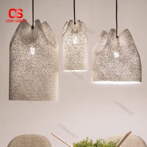 Đèn Chùm Lưới Thép Tổ Kén Sáng Tạo Phong Cách Thời Trang Decor Cửa Hàng, Triển Lãm, Nhà Hàng