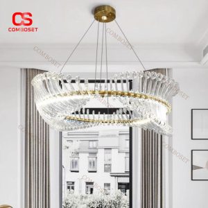 Đèn Chùm Sợi Acrylic Tròn Xoắn Nghệ Thuật Decor Phòng Khách, Studio Tiệc Cưới