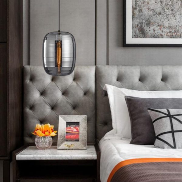 Đèn Chùm Thuỷ Tinh Vân Sọc Nổi Cá Tính Phong Cách Bắc Âu Decor Bàn Ăn, Phòng Bếp Hiện Đại