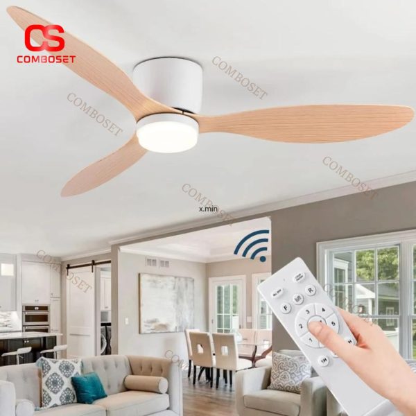 Đèn Quạt Trần 3 Cánh Điều Khiển Từ Xa DC 6 Tốc Độ Gió Thông Thoáng Không Khí Phòng Khách, Phòng Ngủ