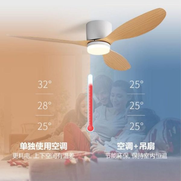 Đèn Quạt Trần 3 Cánh Điều Khiển Từ Xa DC 6 Tốc Độ Gió Thông Thoáng Không Khí Phòng Khách, Phòng Ngủ