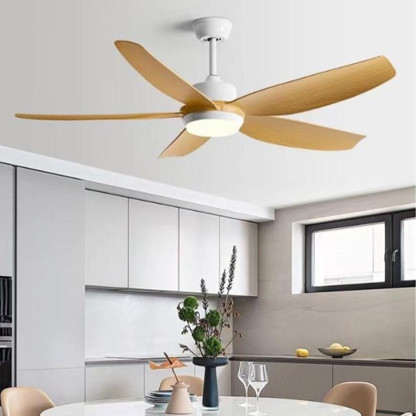 Đèn Quạt Trần 5 Cánh Công Suất Gió Lớn Có Điều Khiển Từ Xa Trang Trí Phòng Khách, Nhà Hàng