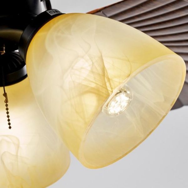 Đèn Quạt Trần Retro Lá Quạt Cổ Điển Decor Không Gian Phòng Khách, Phòng Trà, Phòng Ngủ