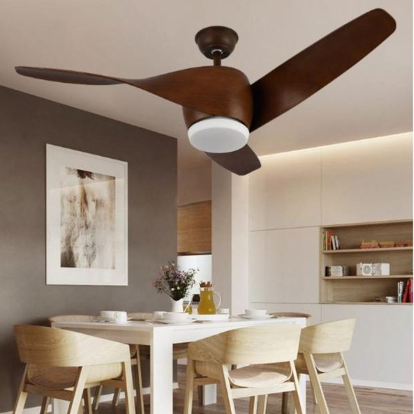 Đèn Quạt Trần Xoắn Ốc Cổ Điển Có Điều Khiển Từ Xa 3 Chế Độ Sáng, 6 Mức Gió Cho Phòng Khách, Phòng Ngủ