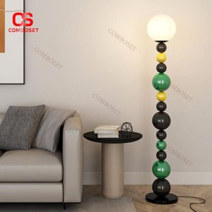 Đèn Sàn Bóng Kim Loại Màu Sắc Mô Phỏng Kẹo Tanghulu Decor Quán Cafe, Phòng Ngủ Cho Bé