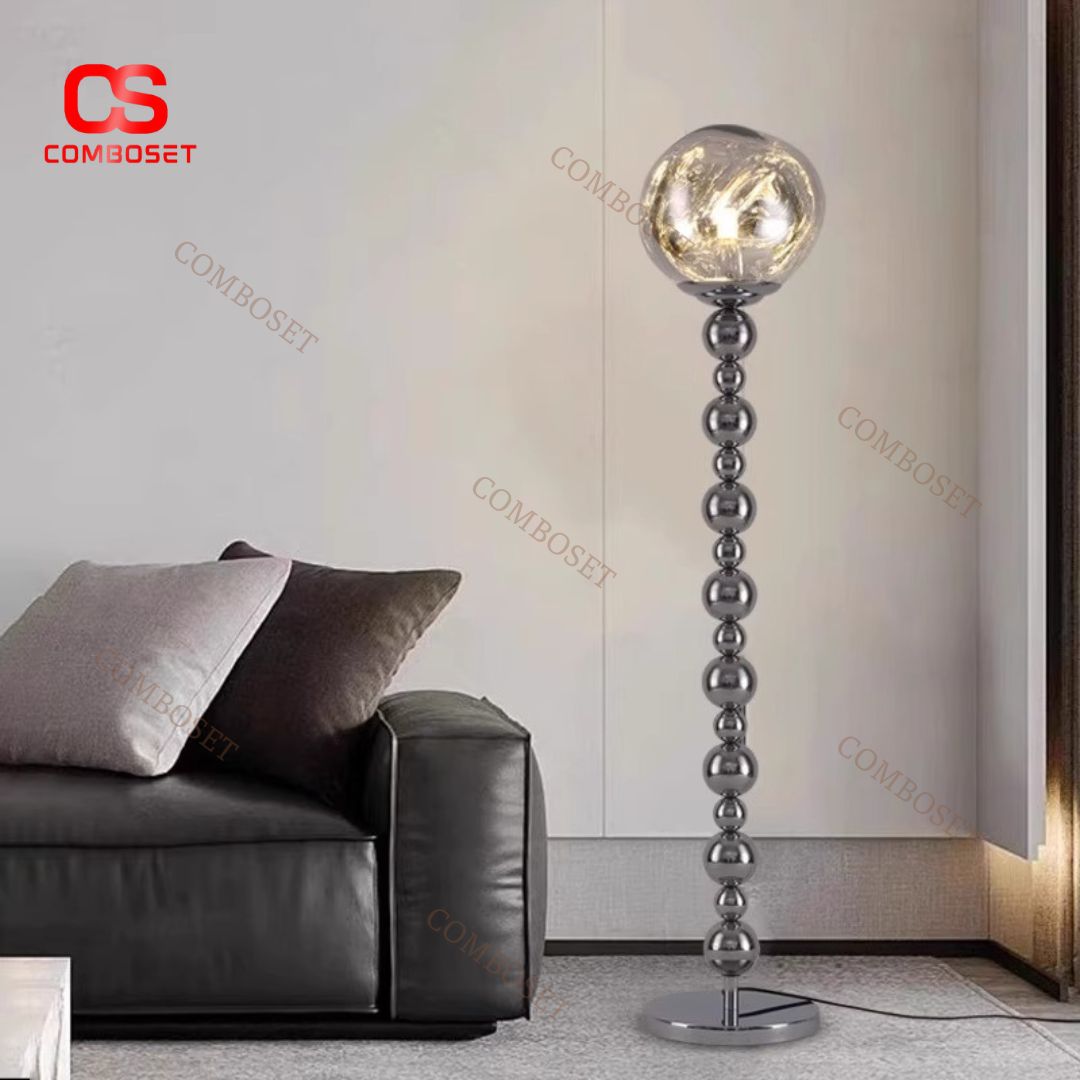 Đèn Sàn Chao Tròn Acrylic Phong Cách Bauhaus Decor Ghế Sofa Nội Thất Hiện Đại
