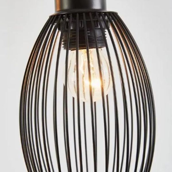 Đèn Sàn Đứng 3 Lồng Sắt Mạ Điện 3 Chế Độ Sáng Phong Cách Retro Công Nghiệp Cá Tính