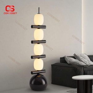 Đèn Sàn Hình Học Tanghulu Phong Cách Bắc Âu Dễ Thương Decor Phòng Ngủ, Phòng Làm Việc