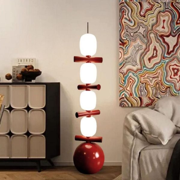 Đèn Sàn Hình Học Tanghulu Phong Cách Bắc Âu Dễ Thương Decor Phòng Ngủ, Phòng Làm Việc