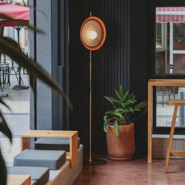 Đèn Sàn Nam Châm Dây Đồng Sáng Tạo Phong Cách Wabi Sabi Tối Giản Cổ Điển Phòng Khách
