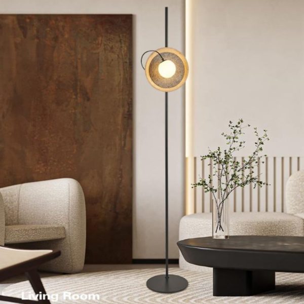 Đèn Sàn Nam Châm Dây Đồng Sáng Tạo Phong Cách Wabi Sabi Tối Giản Cổ Điển Phòng Khách