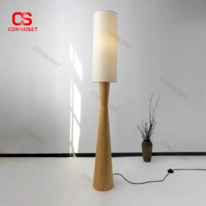 Đèn Sàn Sắt Vân Gỗ Wabi Sabi Cổ Điển Chiếu Sáng Phòng Thiền, Phòng Làm Việc, Phòng Khách