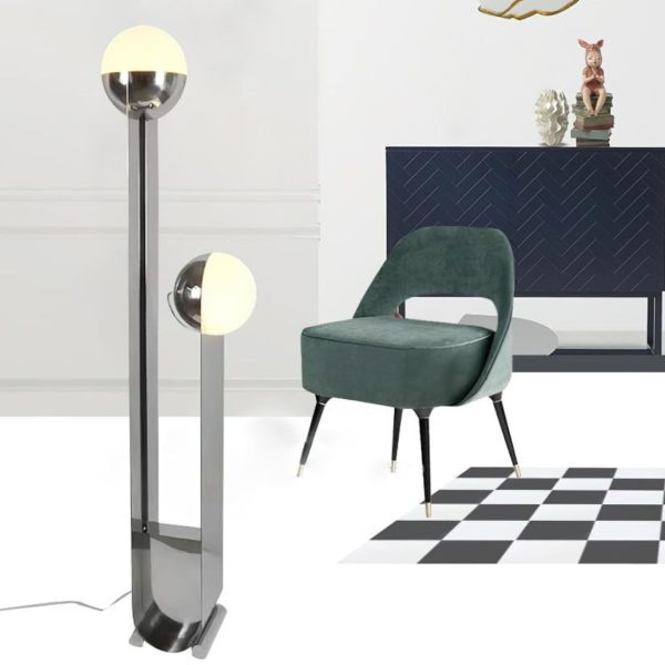 Đèn Sàn Thép Hình Chữ U Phong Cách Bauhaus Tối Giản Thanh Lịch Phòng Khách, Phòng Ngủ