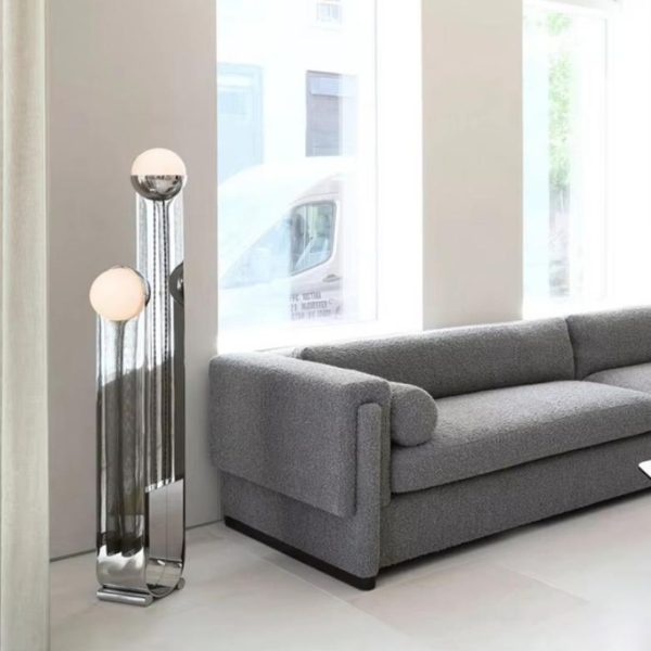 Đèn Sàn Thép Hình Chữ U Phong Cách Bauhaus Tối Giản Thanh Lịch Phòng Khách, Phòng Ngủ