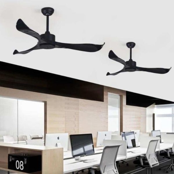 Quạt Trần 3 Cánh Cong Nghệ Thuật, Động Cơ DC Tiên Tiến 5 Tốc Độ Gió Cho Phòng Khách