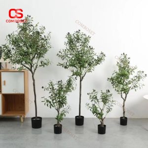 Cây Ô Liu Giả Cao Cấp Decor Phòng Khách, Văn Phòng Phong Cách Thiên Nhiên Cao Từ 90-210cm