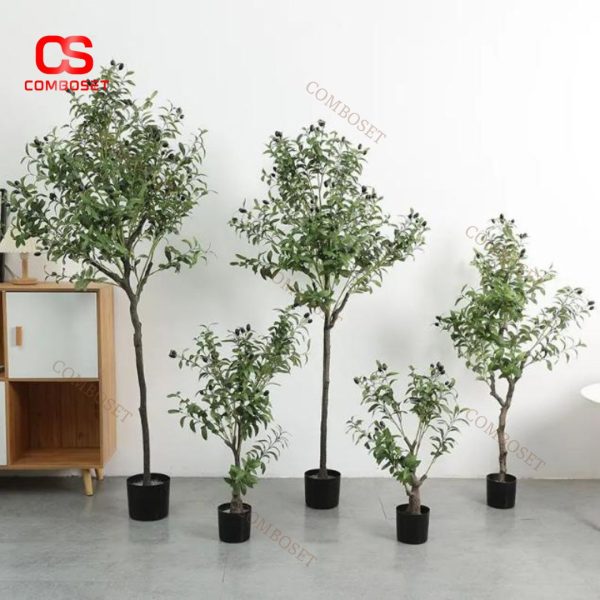 Cây Ô Liu Giả Cao Cấp Decor Phòng Khách, Văn Phòng Phong Cách Thiên Nhiên Cao Từ 90-210cm