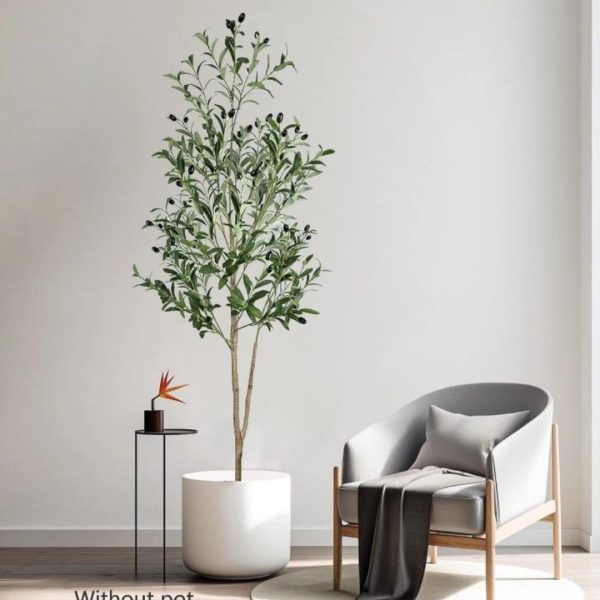 Cây Ô Liu Giả Cao Cấp Decor Phòng Khách, Văn Phòng Phong Cách Thiên Nhiên Cao Từ 90-210cm