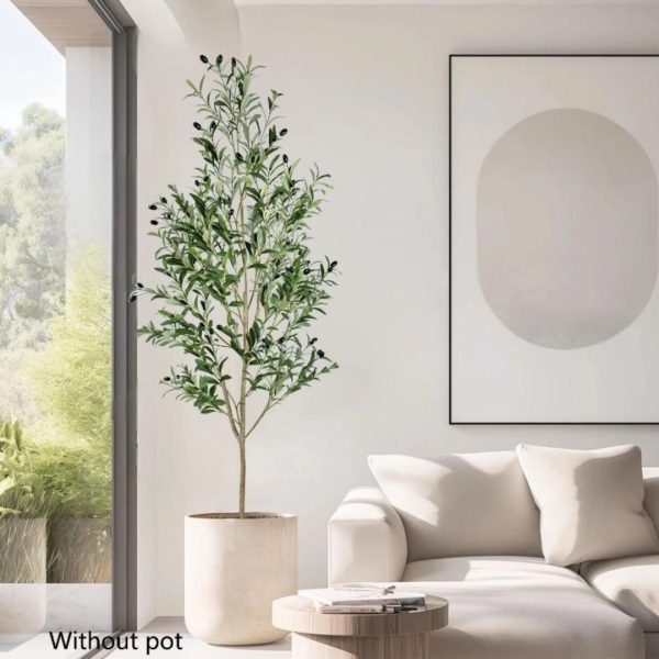 Cây Ô Liu Giả Cao Cấp Decor Phòng Khách, Văn Phòng Phong Cách Thiên Nhiên Cao Từ 90-210cm