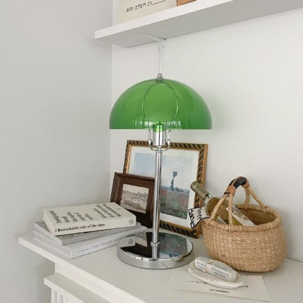 Đèn Bàn Chụp Acrylic Trong Suốt 3 Chế Độ Sáng Phong Cách Bauhaus Phòng Khách, Bàn Làm Việc