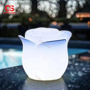 Đèn Bàn Hoa Hồng RGB 16 Màu, Năng Lượng Mặt Trời Chống Nước, Decor Bữa Tiệc, Quà Tặng, Chiếu Sáng Phòng Ngủ