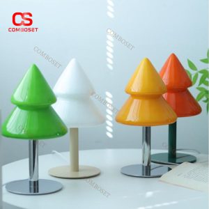 Đèn Bàn Thuỷ Tinh Cây Thông 3 Chế Độ Sáng Thiết Kế Bauhaus, Làm Quà Tặng Sinh Nhật, Giáng Sinh Ý Nghĩa