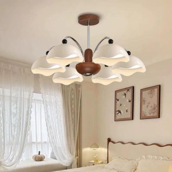 Đèn Chùm Chao Acrylic Hình Vỏ Trứng Thiết Kế Retro Cổ Điển 3 Chế Độ Sáng Phòng Khách, Phòng Ngủ