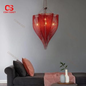 Đèn Chùm Hình Lưới Xếp Thiết Kế Ấn Tượng Cho Showroom & Nhà Hàng Cao Cấp, Khách Sạn