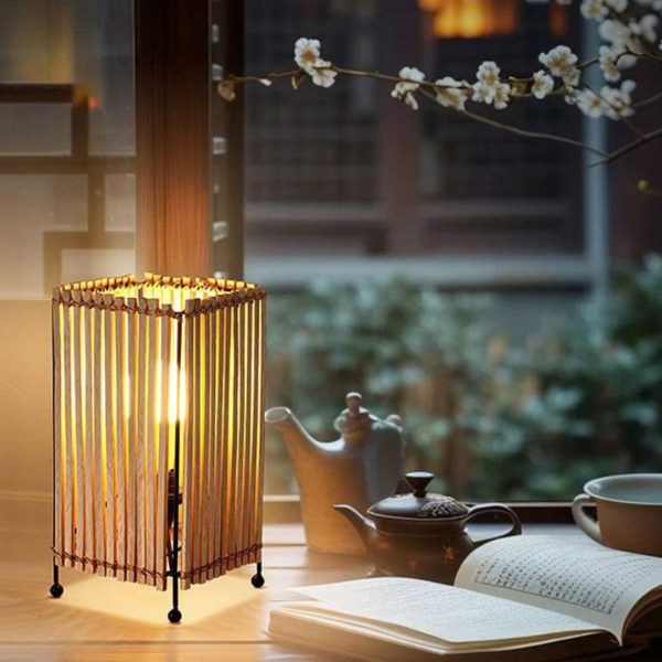 Đèn Mây Tre Đan Thủ Công Mộc Mạc Thiên Nhiên Phong Cách Tối Giản Trang Trí Phòng Trà, Phòng Khách