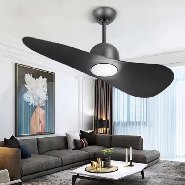 Đèn Quạt Trần 2 Cánh Tối Giản Điều Khiển Từ Xa, 6 Cấp Độ Gió, 3 Chế Độ Sáng Hiện Đại