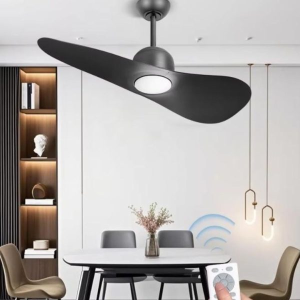 Đèn Quạt Trần 2 Cánh Tối Giản Điều Khiển Từ Xa, 6 Cấp Độ Gió, 3 Chế Độ Sáng Hiện Đại