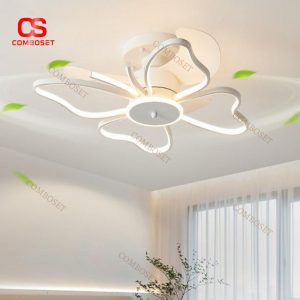 Đèn Quạt Trần Hình Bướm Màu Trắng Thanh Lịch, Trang Trí Phòng Ngủ, Nhà Trẻ, Mầm Non