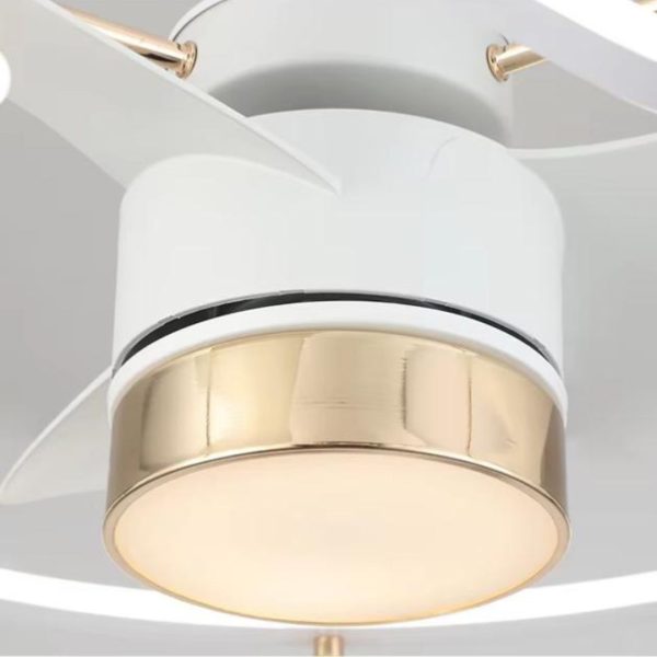 Đèn Quạt Trần Trắng Kem Trang Trí Phòng Khách, Phòng Ngủ Với 3 Chế Độ Sáng, 6 Mức Độ Gió Đa Dạng