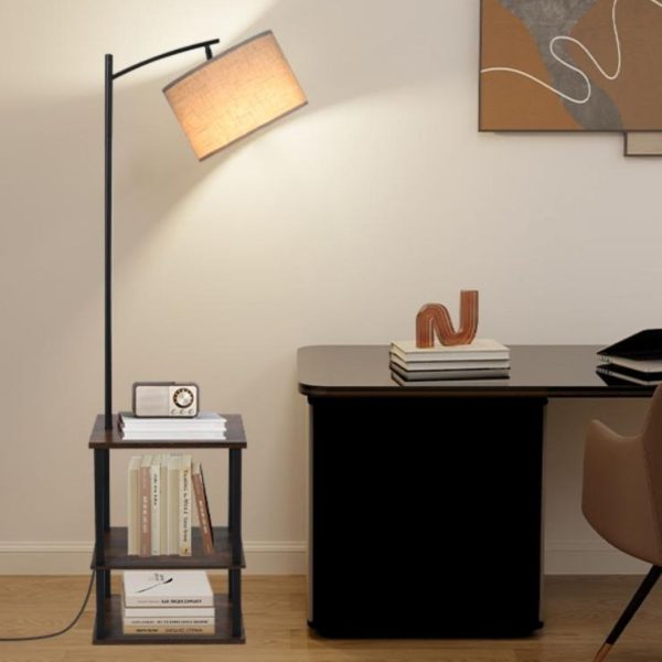 Đèn Sàn Đa Năng Xoay 180 Độ 3 Chế Độ Sáng Tích Hợp Bàn Trà Cafe, Cổng Sạc USB, Type C, Decor Phòng Khách