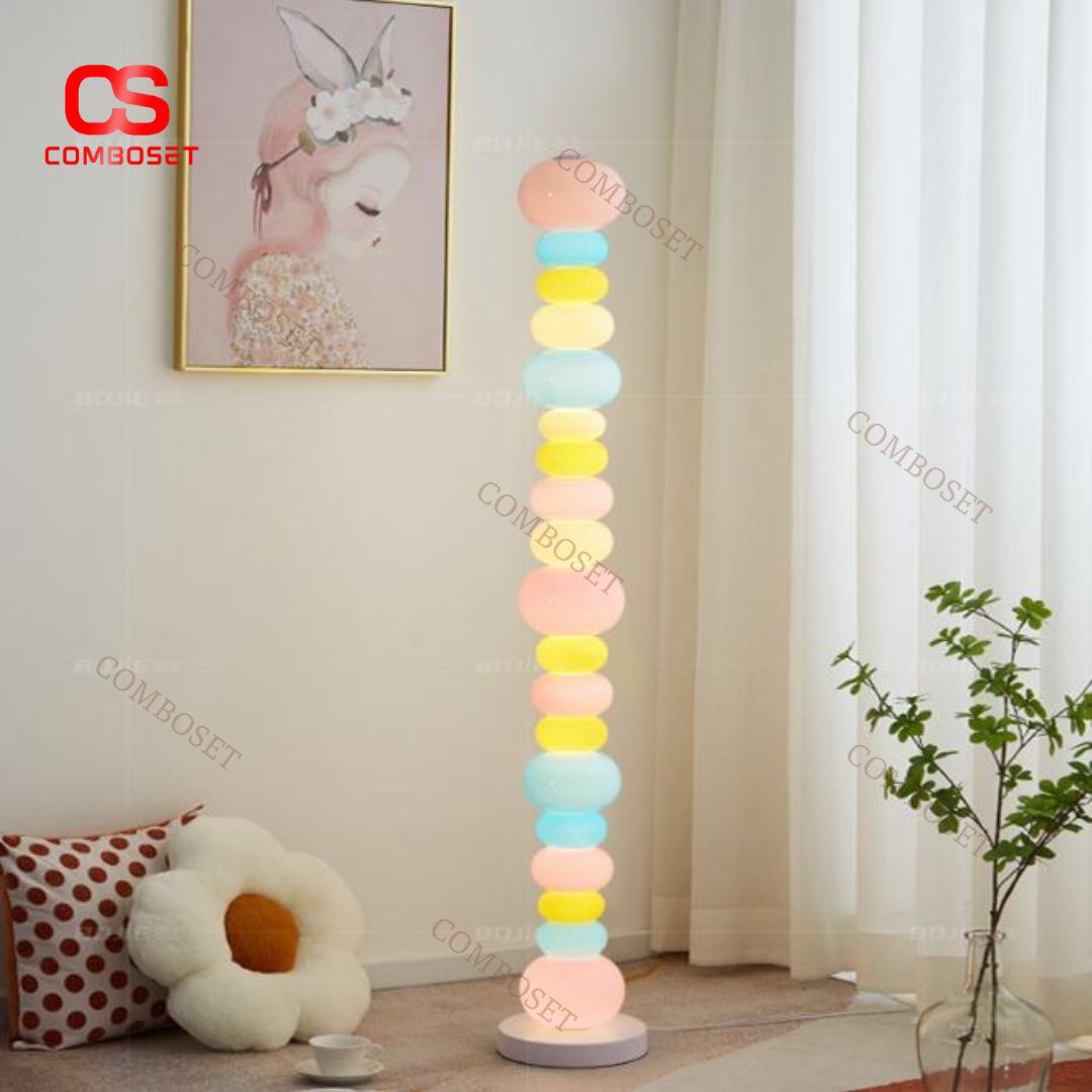 Đèn Sàn Kẹo Cầu Vòng Thuỷ Tinh Đa Sắc Decor Phòng Ngủ Cho Bé, Studio, Làm Quà Tặng Sinh Nhật