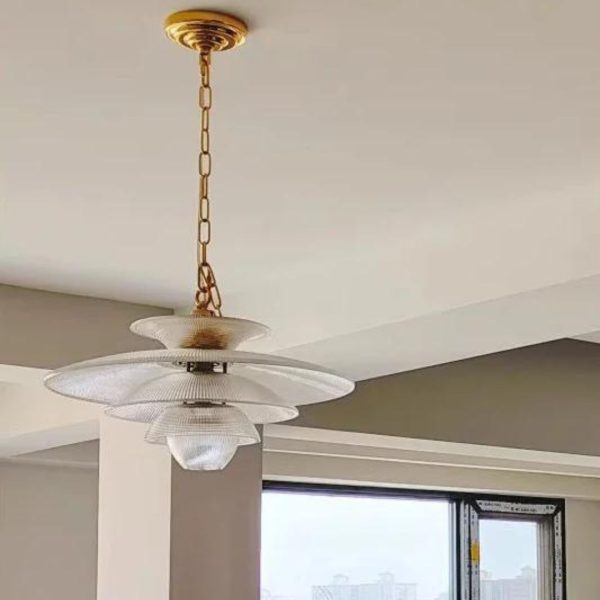 Đèn Thả Thuỷ Tinh Vân Sọc Nhiều Tầng Phong Cách Tối Giản Decor Bàn Ăn, Homestay, Phòng Ngủ Đơn Giản