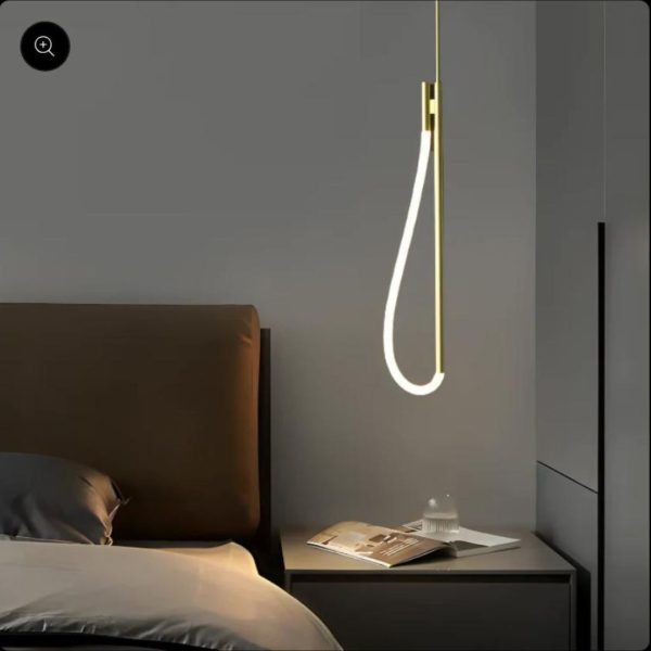 Đèn Thả Trần Dây Thừng Uốn Nghệ Thuật Sáng Tạo Hiện Đại Decor Không Gian Phòng Khách, Khách Sạn