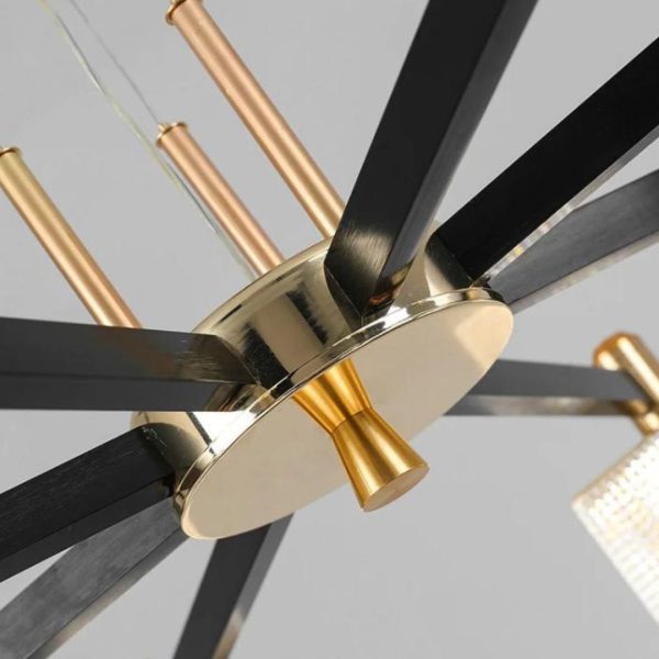 Đèn Trần 6 Chao Acrylic Hộp Vuông Thân Hợp Kim Nhôm Hiện Đại Sang Trọng Decor Phòng Khách